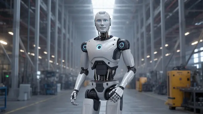 A humanoid robot prototype in weekly post Robotics News  September 20 ,2025 edition representing humanoid robots entering the workforce.