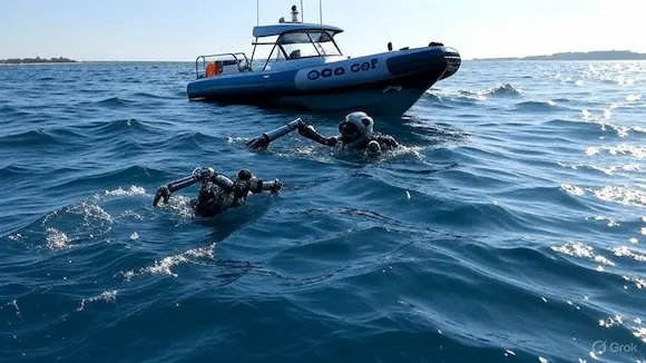“TUM SeaCat service boat and autonomous diving robot collecting marine debris.”ROBOTICS NEWS SEPTEMBER 27 2025