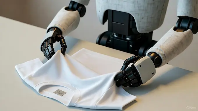  humanoid robot folding laundry autonomously in a home environment