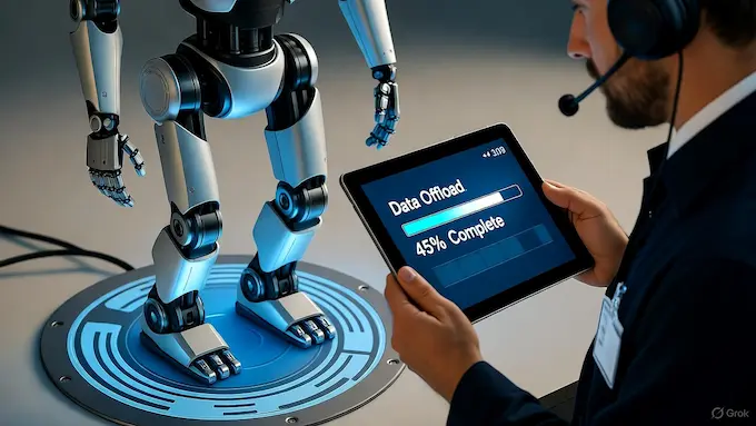 “Figure 03 robot using wireless inductive charging and high-speed data offload for autonomous operation.”