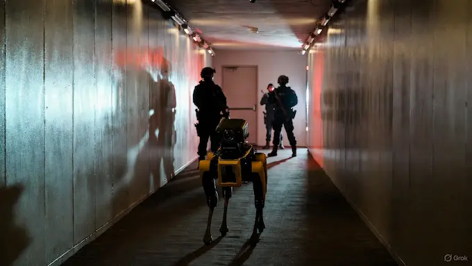 Weekly Robotics News — Boston Dynamics Spot robot used by police in a tactical operation.