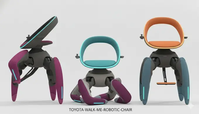 Toyota Walk Me robotic chair climbing stairs at Japan Mobility Show