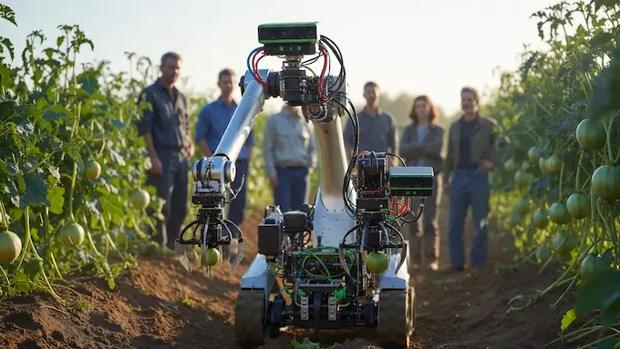 Farm robot deployment in weekly robotics news for ag innovation.