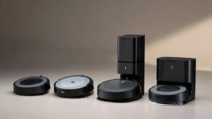 “Lineup of Roomba robots from entry-level to premium self-emptying and combo models”