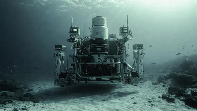 Undersea drilling robot platform designed for deep-sea missions.
